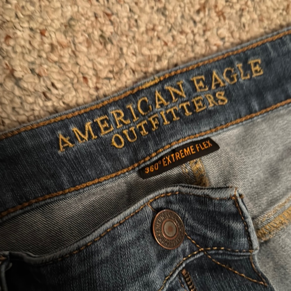 American Eagle Blue Jeans Original Straight 360 Extreme Flex 34/34 - Picture 2 of 3